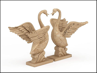 3D sculpture carved by 5 axis cnc wood carving router machine 